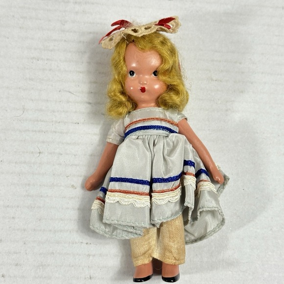 VTG Nancy Ann Storybook Dolls Lot of 3 Bisque Porcelain 5 Inch Original Outfits - Picture 9 of 11